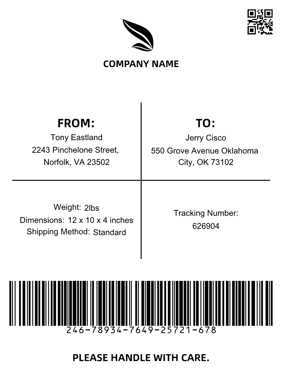 Shipping Label